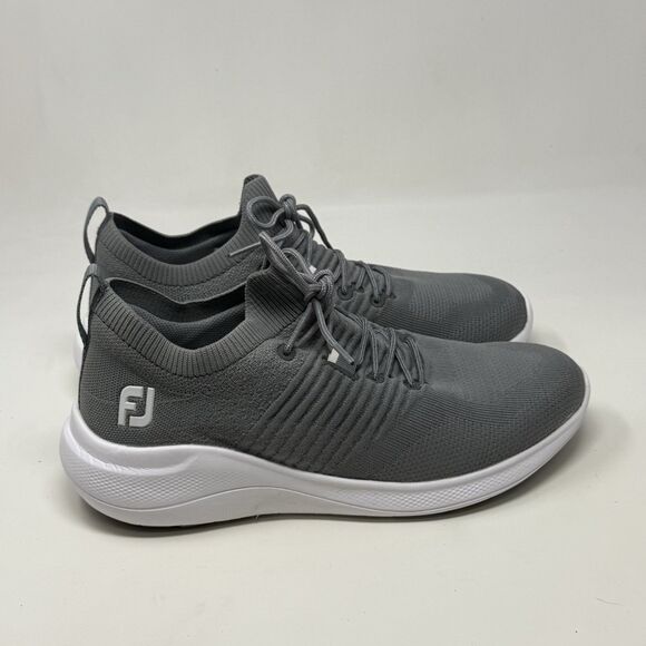 FootJoy FJ Flex XP Spikeless Golf Shoes Womens 9.5 M Gray Knit Lightweight 95359 - Picture 3 of 16